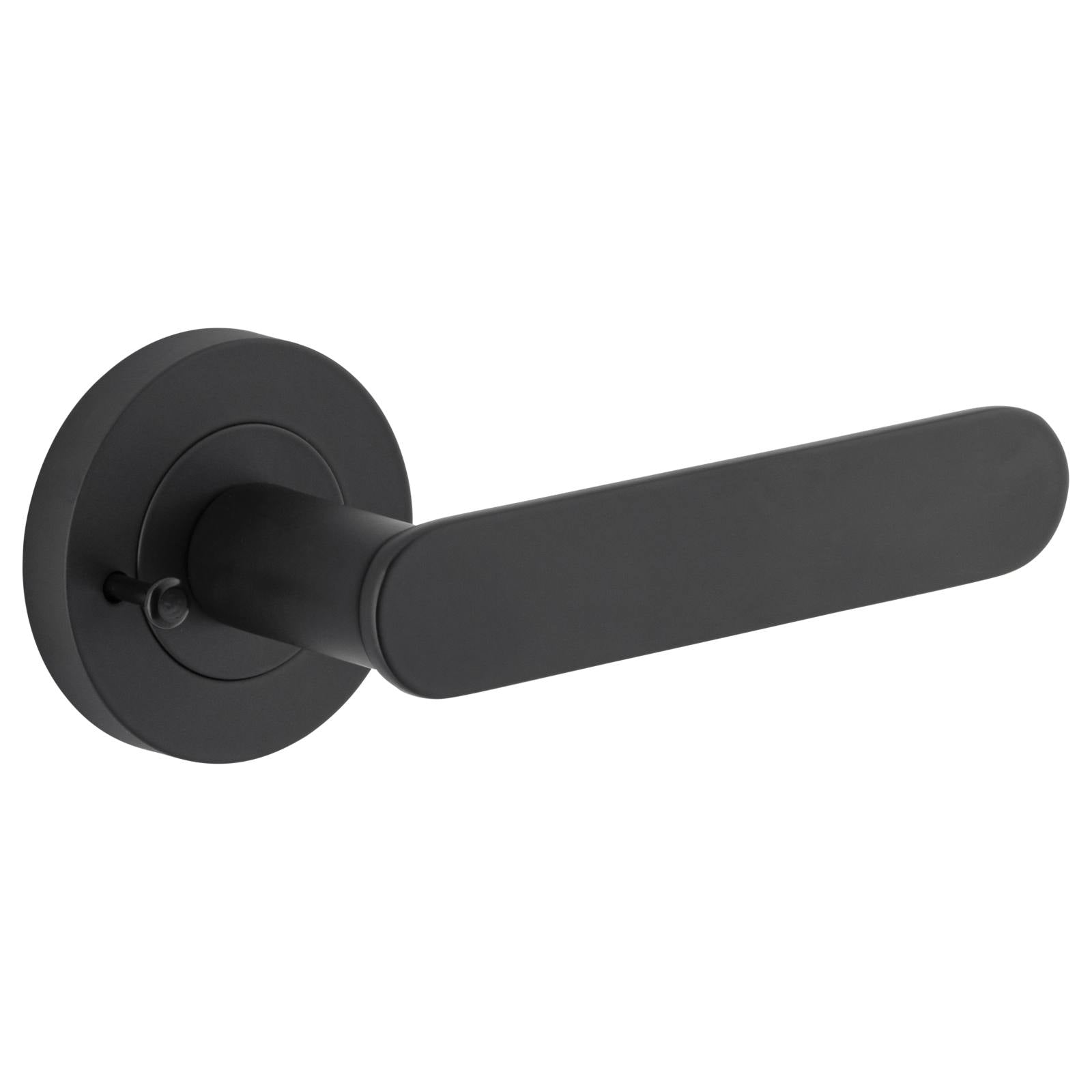 Bronte Lever Round Rose Privacy Kit (Inbuilt Privacy) Matt Black