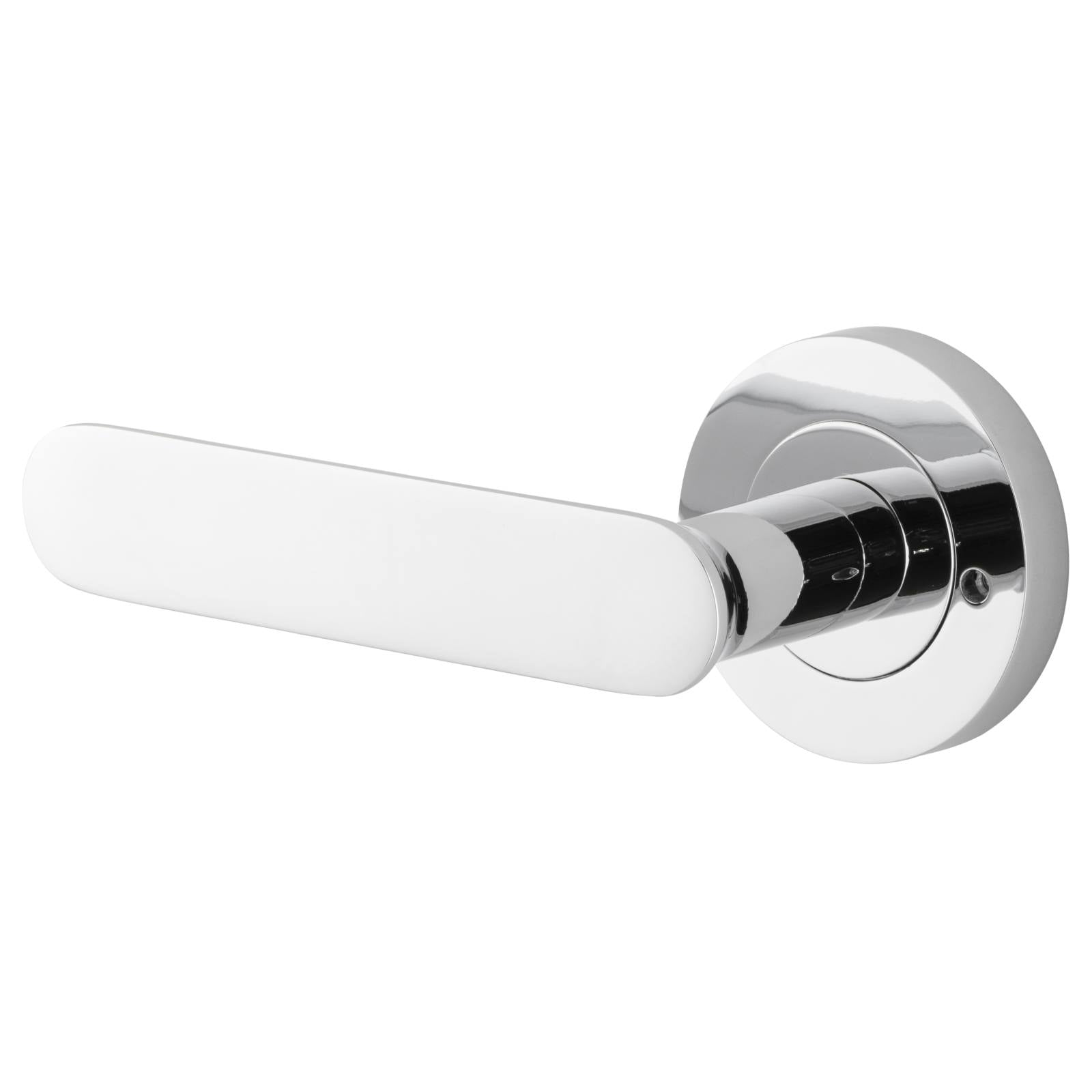Bronte Lever Round Rose Privacy Kit (Inbuilt Privacy) Polished Chrome