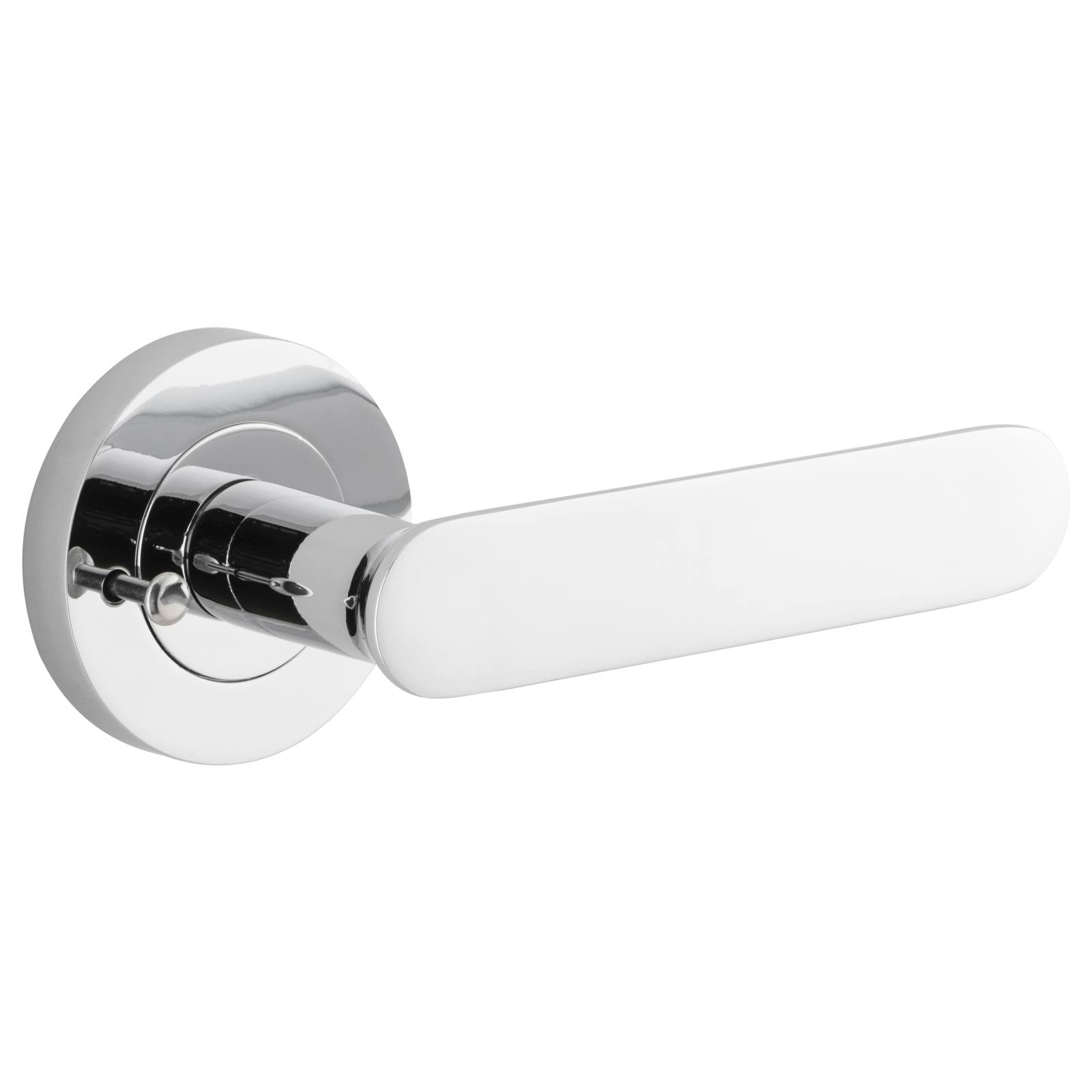 Bronte Lever Round Rose Privacy Kit (Inbuilt Privacy) Polished Chrome