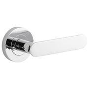 Bronte Lever Round Rose Privacy Kit (Inbuilt Privacy) Polished Chrome