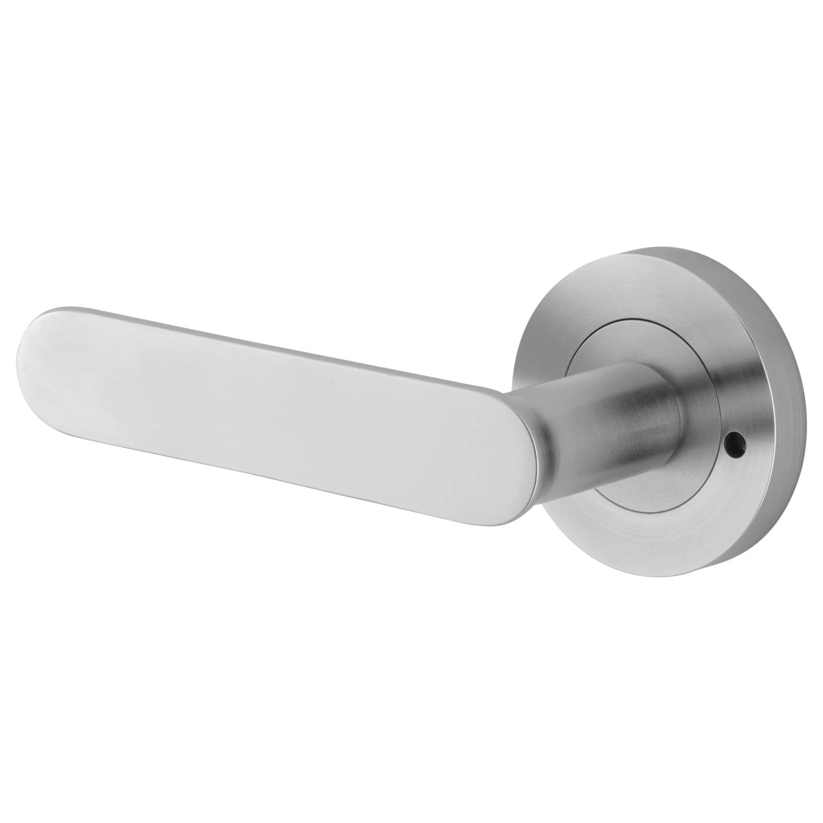 Bronte Lever Round Rose Privacy Kit (Inbuilt Privacy) Brushed Chrome