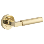 Berlin Lever Polished Brass Round Rose