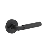 Berlin Lever Round Rose Privacy Kit (Inbuilt Privacy) Matt Black