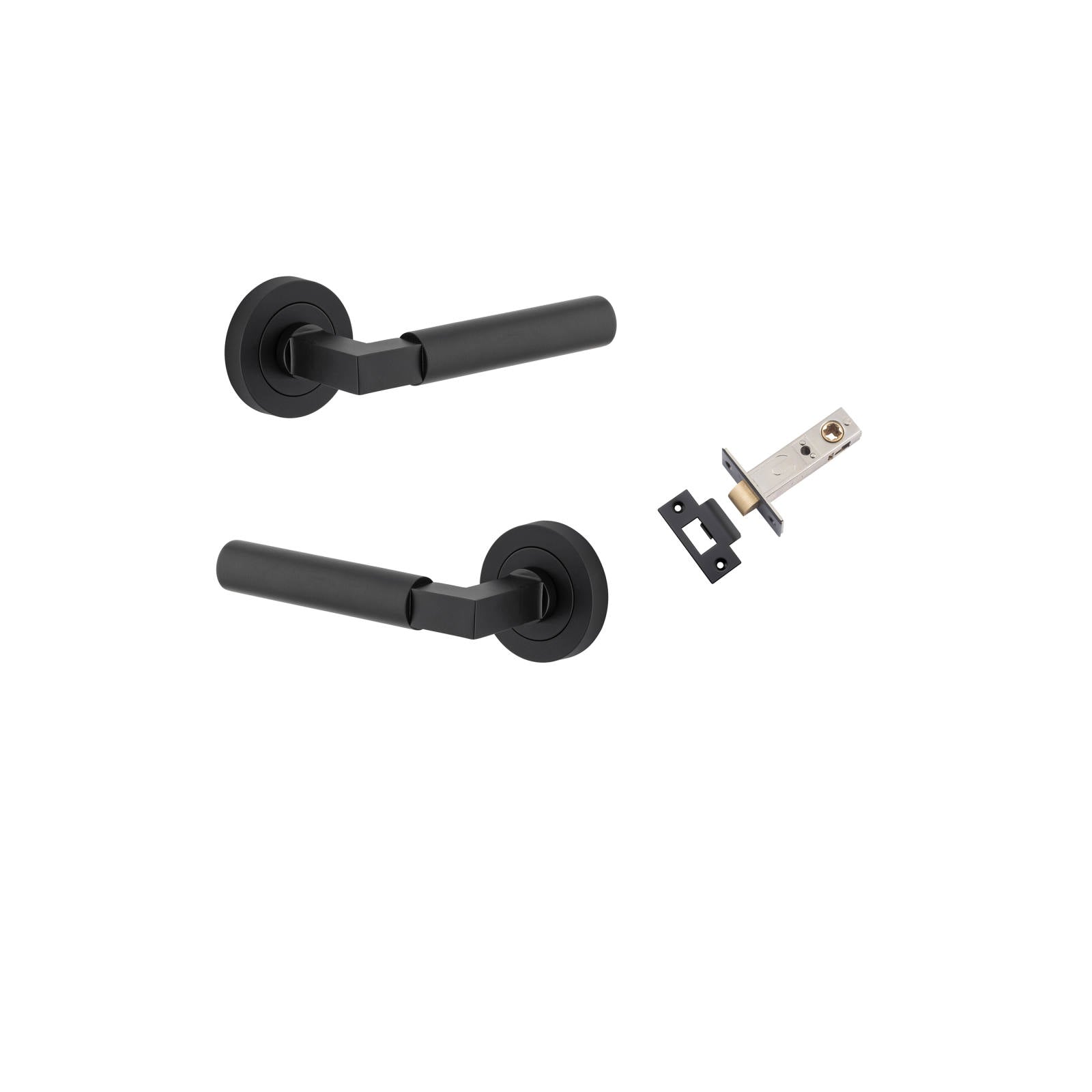 Berlin Lever Round Rose Passage Kit Matt Black