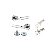Berlin Lever Round Rose Privacy Kit Polished Chrome