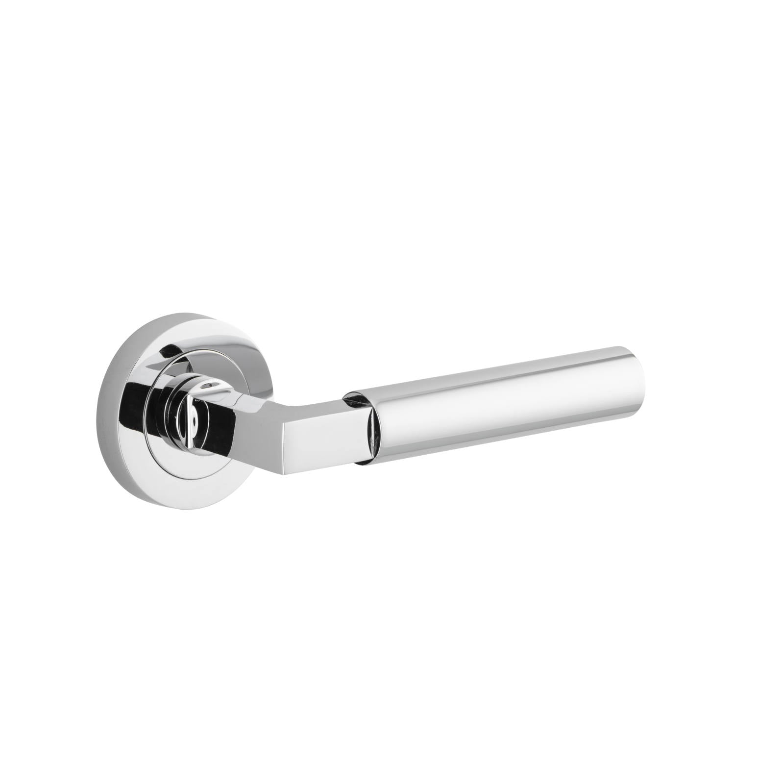 Berlin Lever Polished Chrome Round Rose