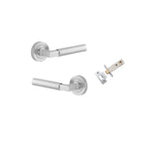 Berlin Lever Round Rose Passage Kit Brushed Chrome