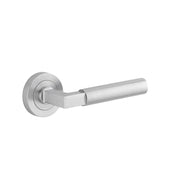 Berlin Lever Brushed Chrome Round Rose