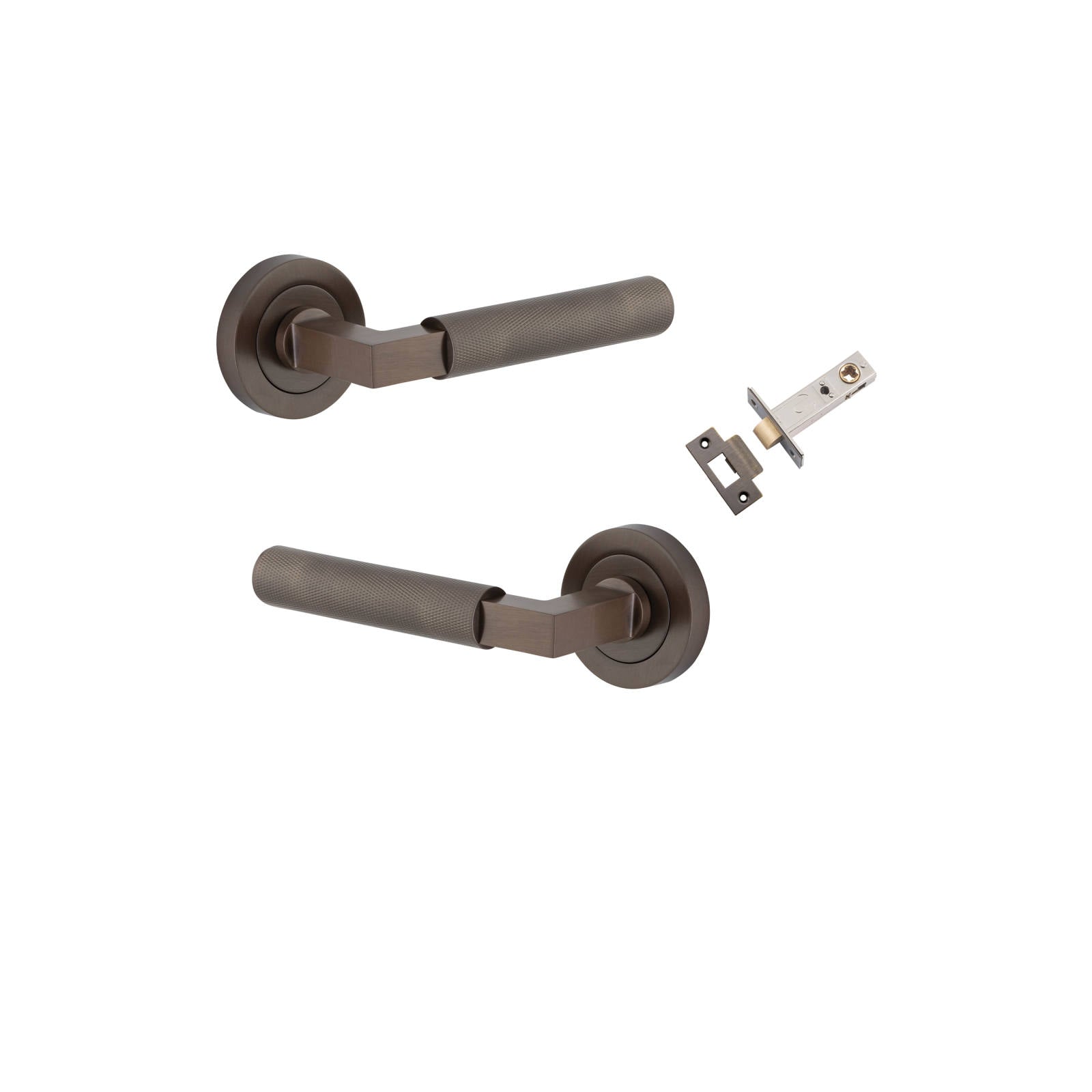 Brunswick Lever Round Rose Passage Kit Signature Brass