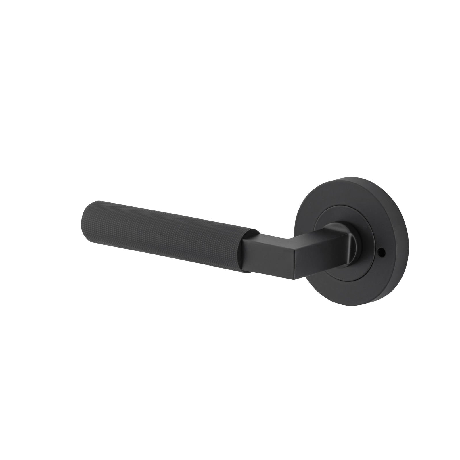Brunswick Lever Round Rose Privacy Kit (Inbuilt Privacy) Matt Black