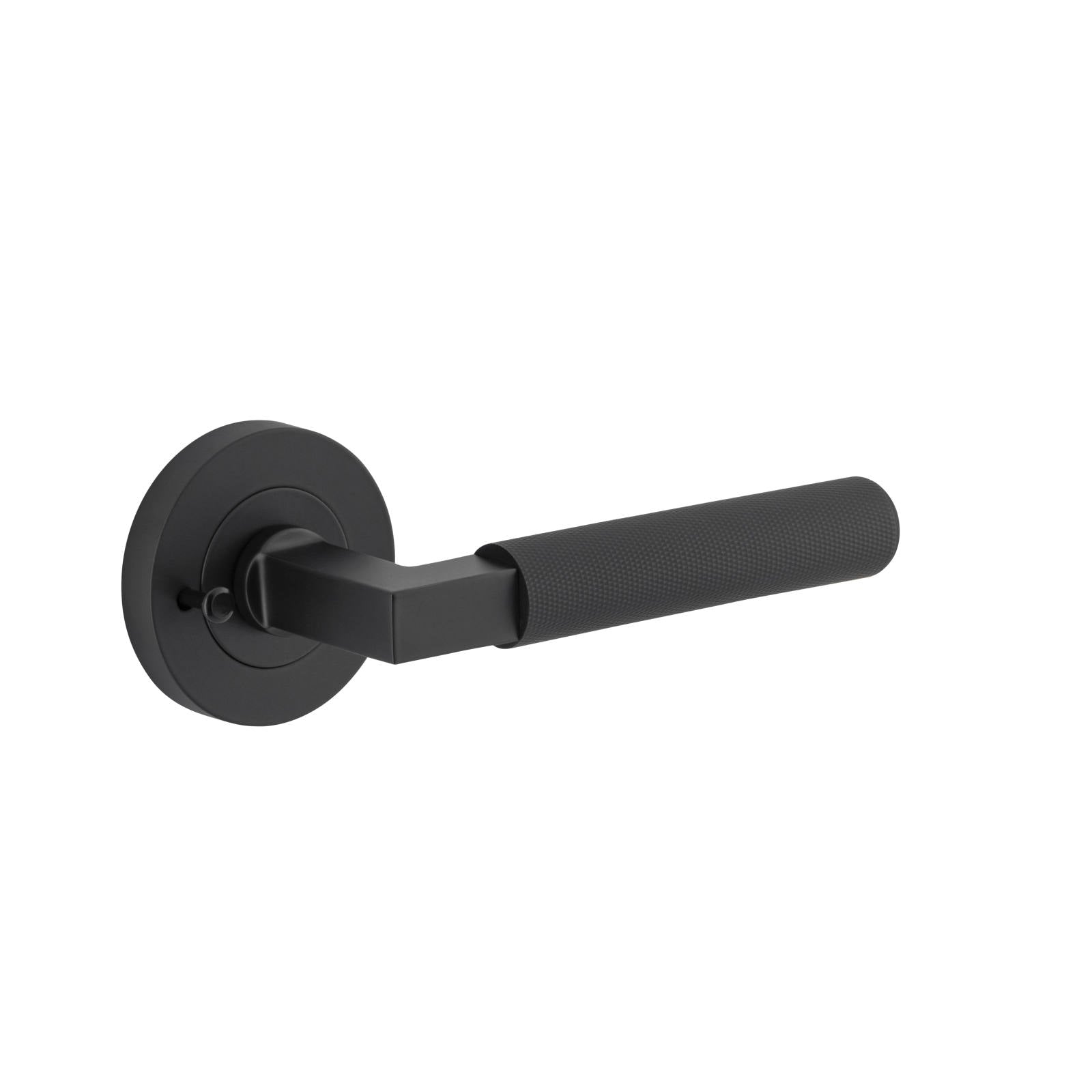 Brunswick Lever Round Rose Privacy Kit (Inbuilt Privacy) Matt Black