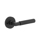 Brunswick Lever Round Rose Privacy Kit (Inbuilt Privacy) Matt Black