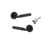Brunswick Lever Round Rose Passage Kit Matt Black