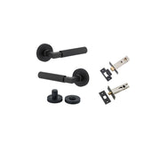 Brunswick Lever Round Rose Privacy Kit Matt Black