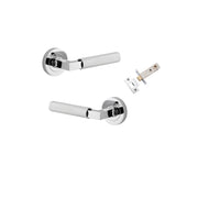 Brunswick Lever Round Rose Passage Kit Polished Chrome