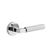 Brunswick Lever Polished Chrome Round Rose