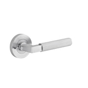 Brunswick Lever Round Rose Privacy Kit (Inbuilt Privacy) Brushed Chrome