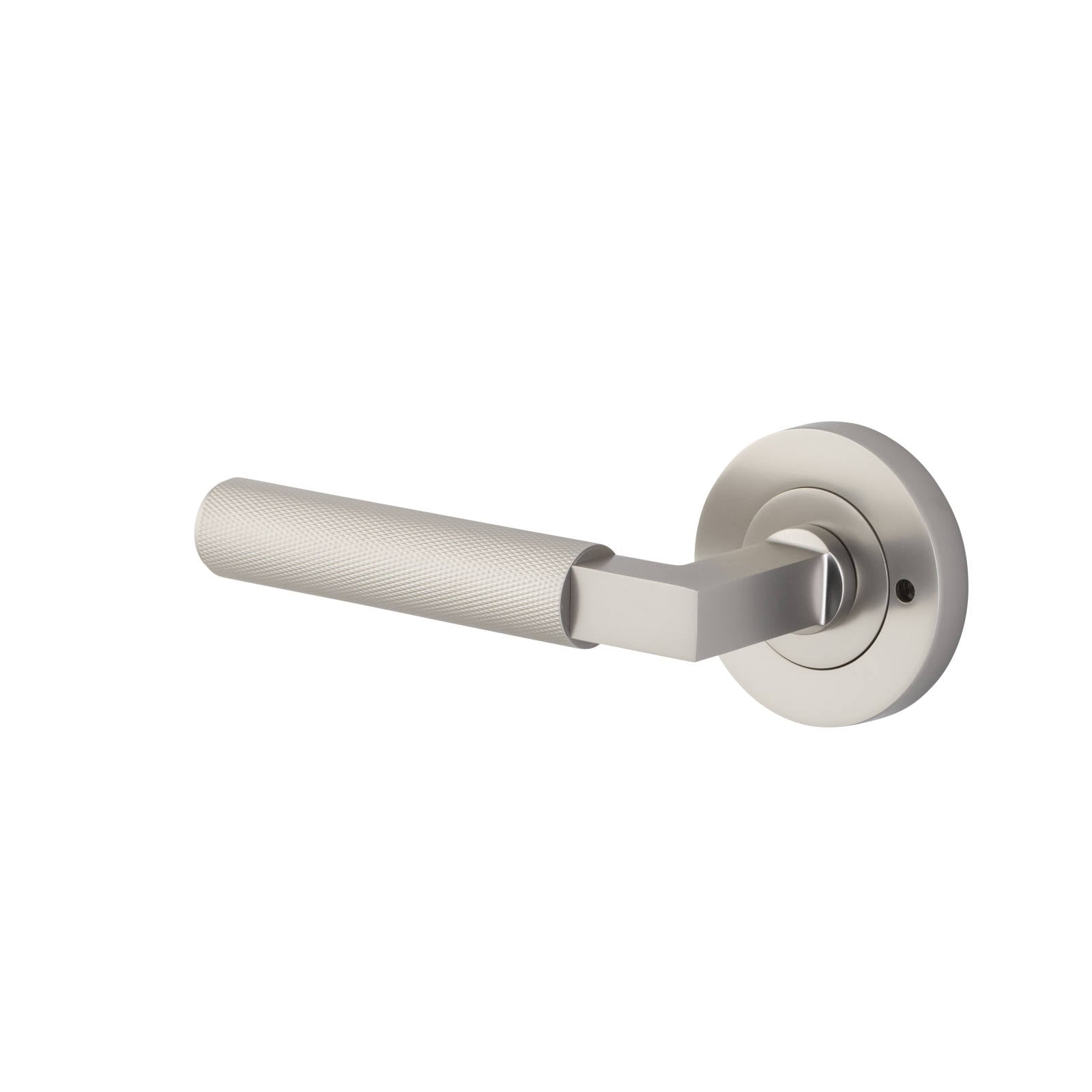 Brunswick Lever Round Rose Privacy Kit (Inbuilt Privacy) Satin Nickel