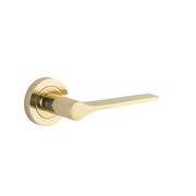 Como Lever Polished Brass Round Rose