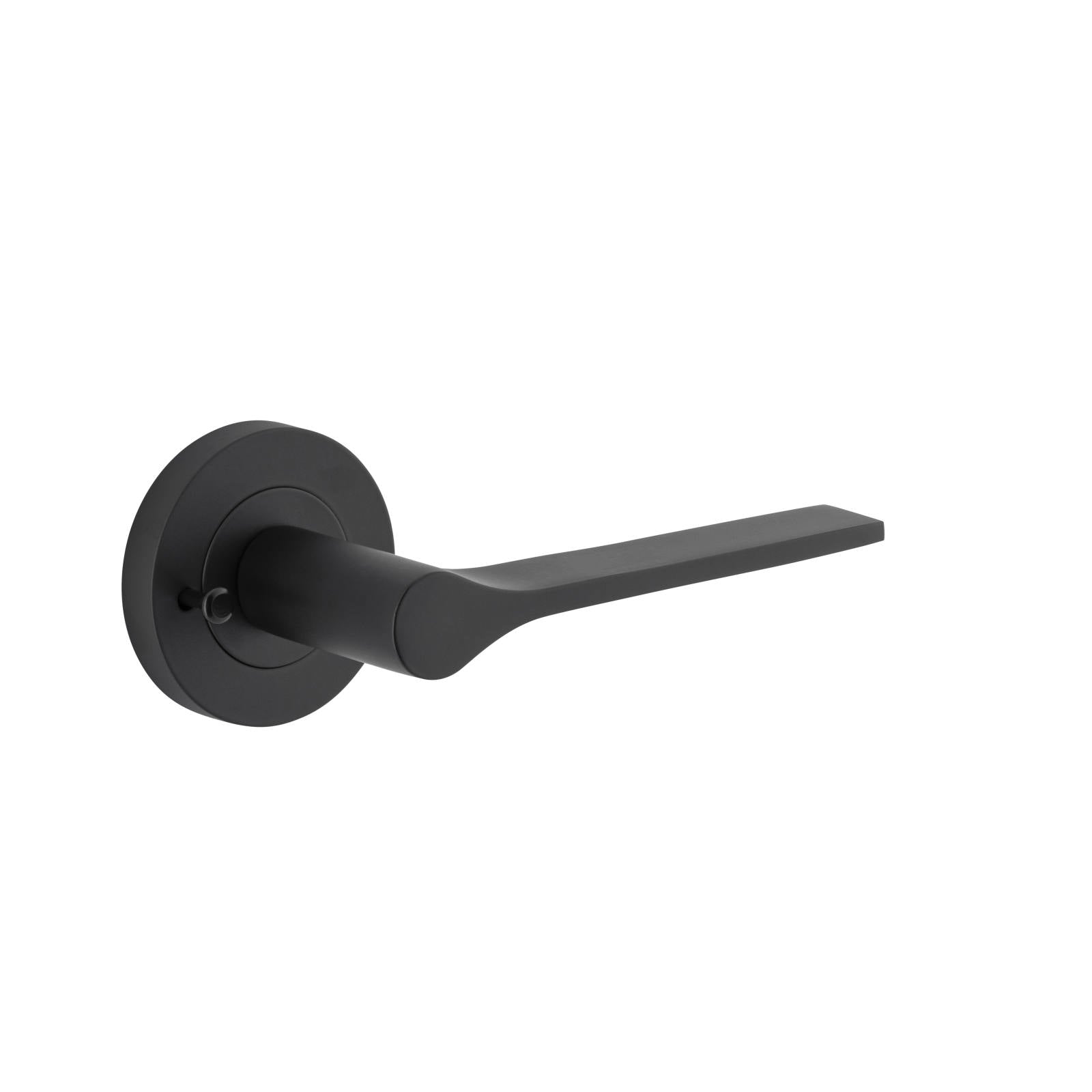 Como Lever Round Rose Privacy Kit (Inbuilt Privacy) Matt Black