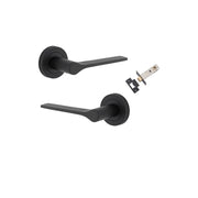 Como Lever Round Rose Passage Kit Matt Black