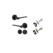 Como Lever Round Rose Privacy Kit Matt Black