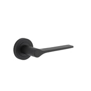 Como Lever Matt Black Round Rose