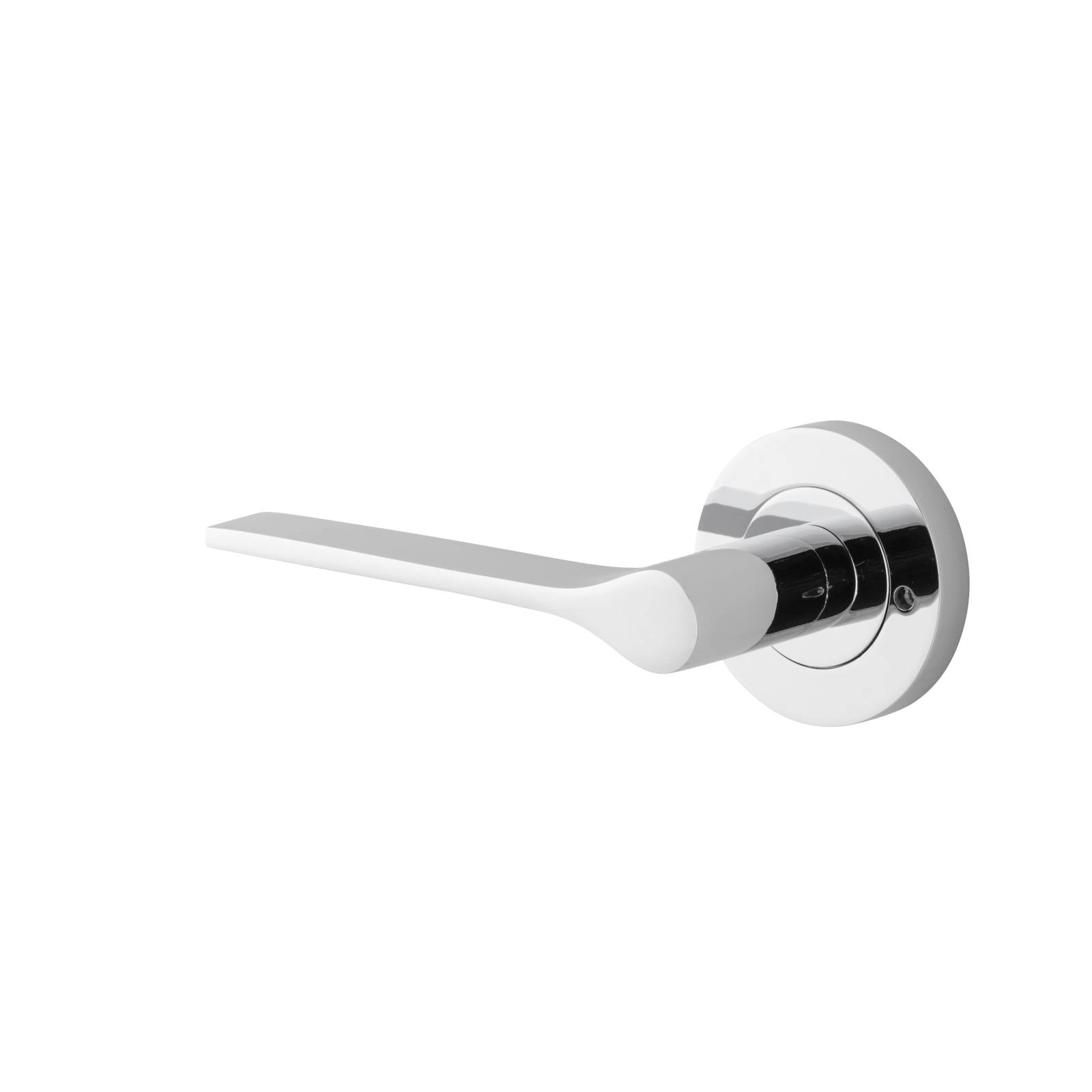 Como Lever Round Rose Privacy Kit (Inbuilt Privacy) Polished Chrome