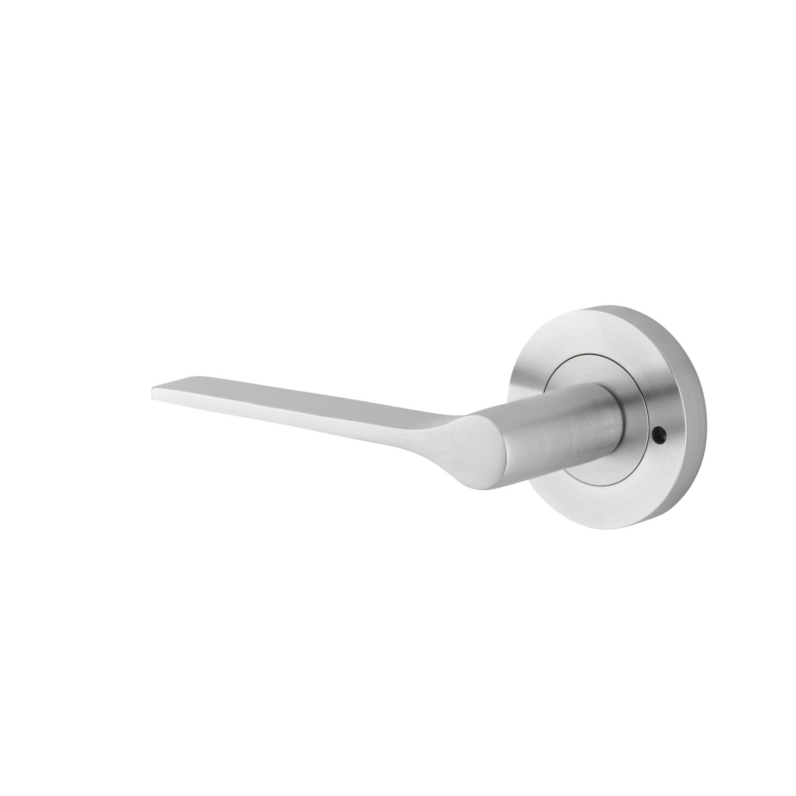 Como Lever Round Rose Privacy Kit (Inbuilt Privacy) Brushed Chrome
