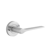 Como Lever Round Rose Privacy Kit (Inbuilt Privacy) Brushed Chrome
