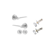 Como Lever Round Rose Privacy Kit Brushed Chrome