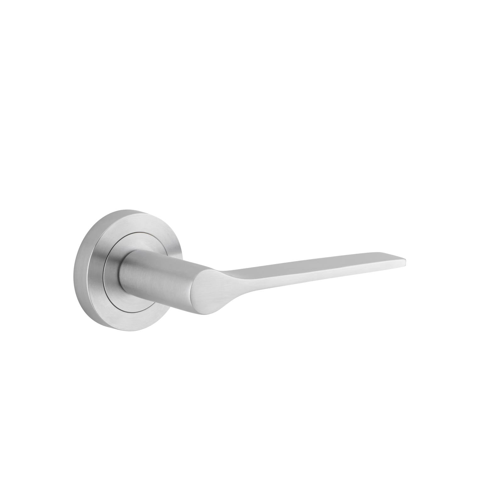 Como Lever Brushed Chrome Round Rose