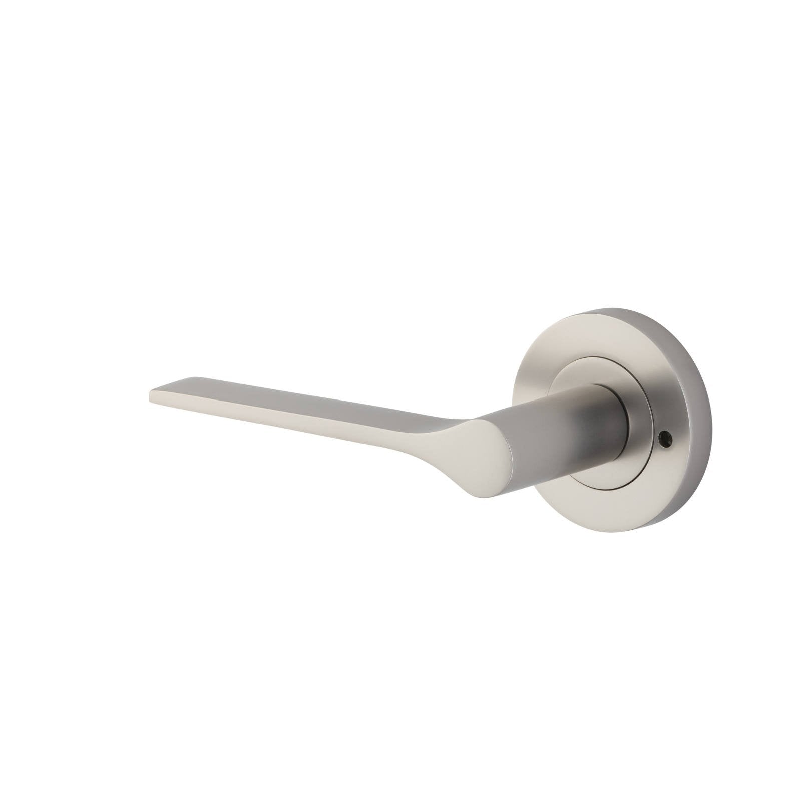 Como Lever Round Rose Privacy Kit (Inbuilt Privacy) Satin Nickel