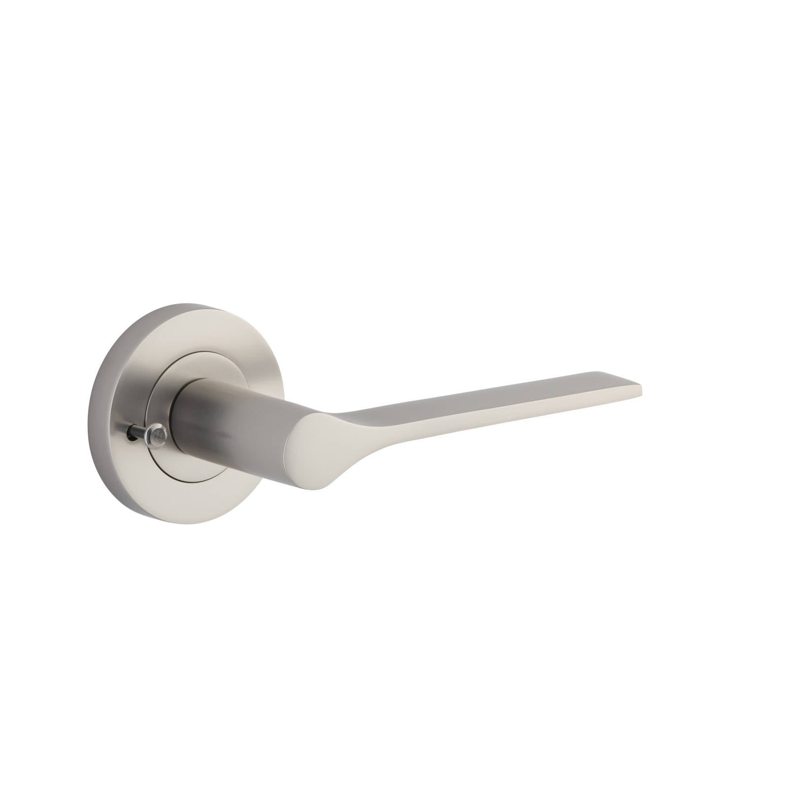 Como Lever Round Rose Privacy Kit (Inbuilt Privacy) Satin Nickel