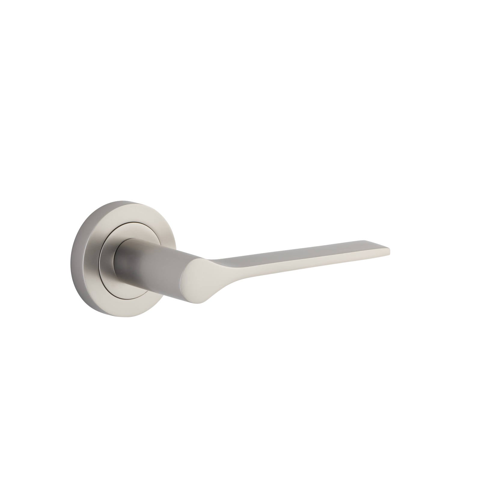 Como Lever Satin Nickel Round Rose