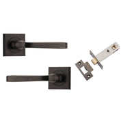 Annecy Lever Square Rose Passage Kit Signature Brass