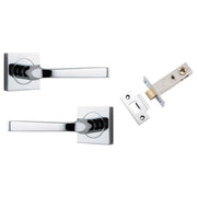 Annecy Lever Square Rose Passage Kit Polished Chrome