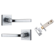 Annecy Lever Square Rose Passage Kit Brushed Chrome