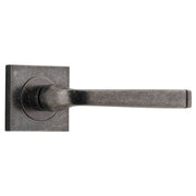 Annecy Lever Square Rose Distressed Nickel