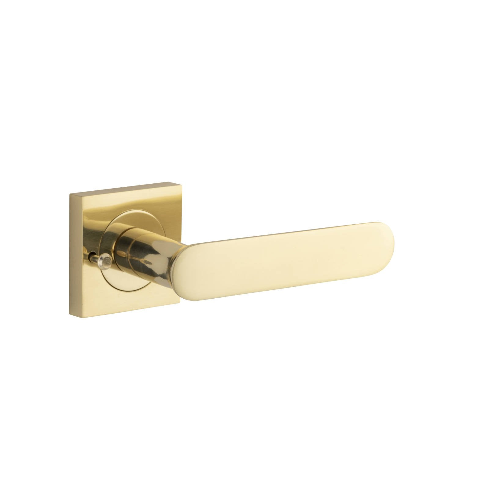 Bronte Lever Square Rose Privacy Kit (Inbuilt Privacy) Polished Brass