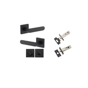 Bronte Lever Square Rose Privacy Kit w Privacy Turn w Separate Privacy Turn Matt Black