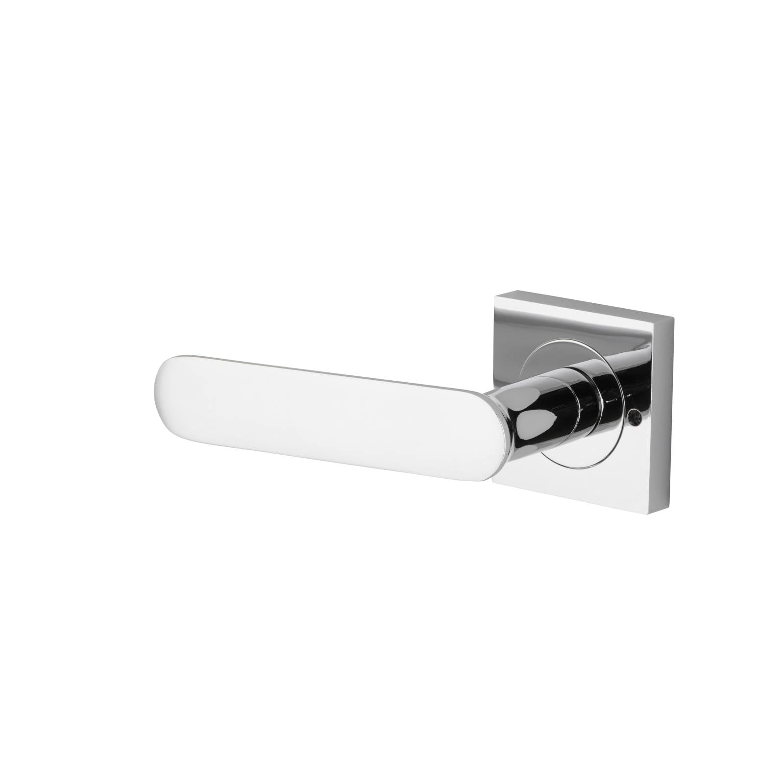 Bronte Lever Square Rose Privacy Kit (Inbuilt Privacy) Polished Chrome