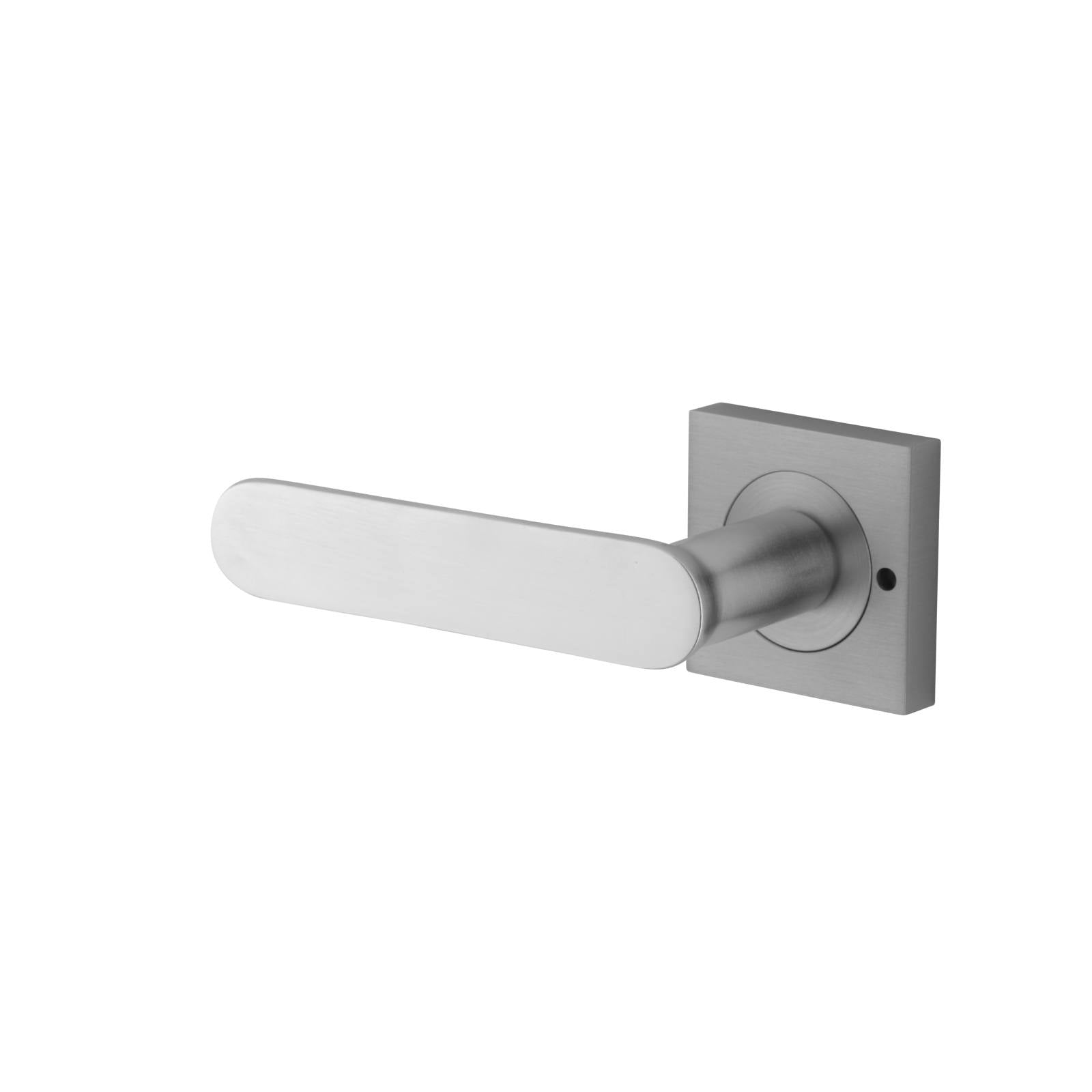 Bronte Lever Square Rose Privacy Kit (Inbuilt Privacy) Brushed Chrome