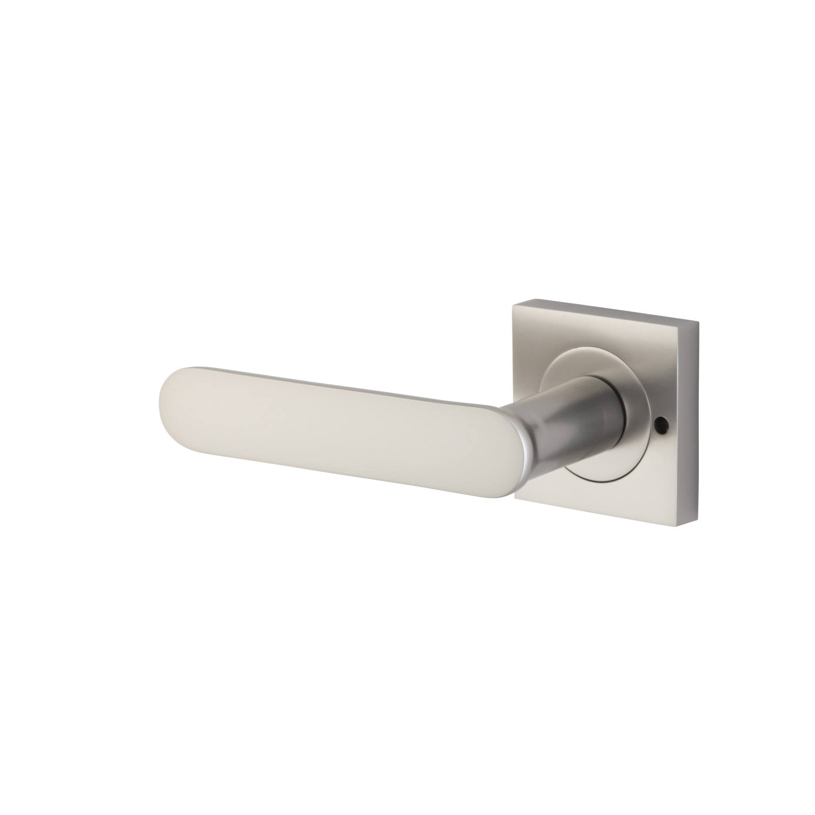 Bronte Lever Square Rose Privacy Kit (Inbuilt Privacy) Satin Nickel