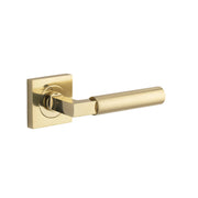 Berlin Lever Polished Brass Square Rose