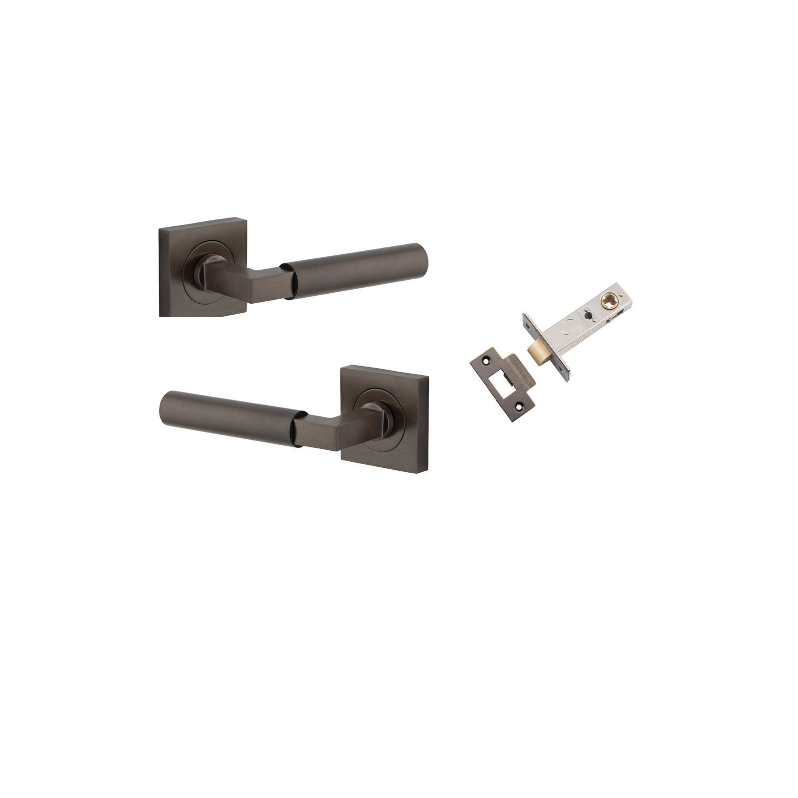 Berlin Lever Square Rose Passage Kit Signature Brass
