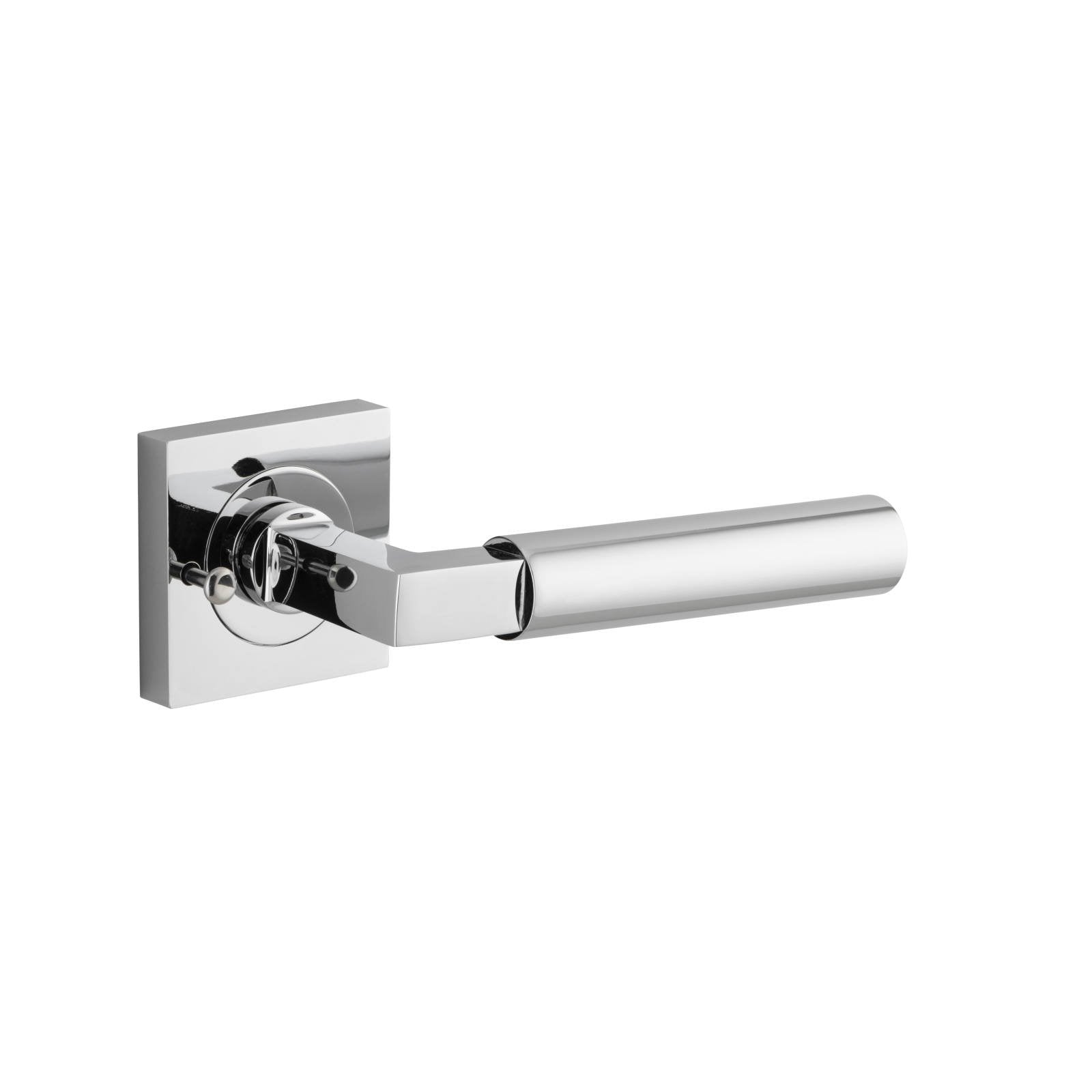 Berlin Lever Square Rose Privacy Kit (Inbuilt Privacy) Polished Chrome
