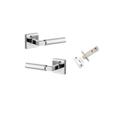 Berlin Lever Square Rose Passage Kit Polished Chrome
