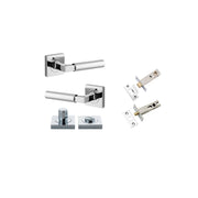 Berlin Lever Square Rose Privacy Kit Polished Chrome
