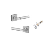 Berlin Lever Square Rose Passage Kit Brushed Chrome
